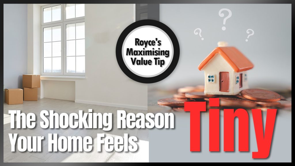 Empty rooms can actually feel smaller — not larger.